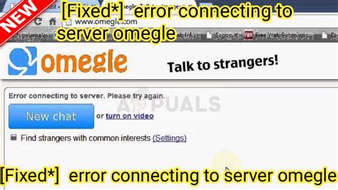 omegle error connecting to server|error connecting to server omegle vpn.